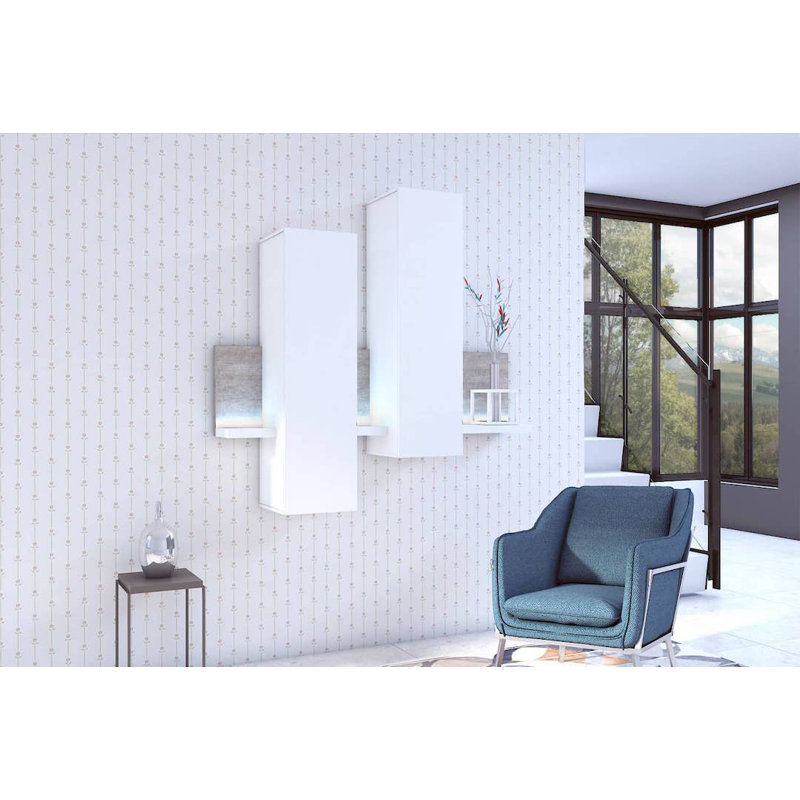 Dashawnna 4 Piece Floating Shelf, Grey