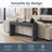 Rustic Charm Console Table With Fluted Drawer & Adjustable Legs - Perfect For Living Room Decor-1717843398