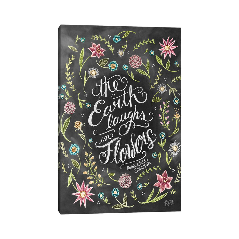 The Earth Laughs In Flowers by Lily & Val - Print on Canvas, Wrapped Canvas, 20.32 cm H x 30.48 cm W