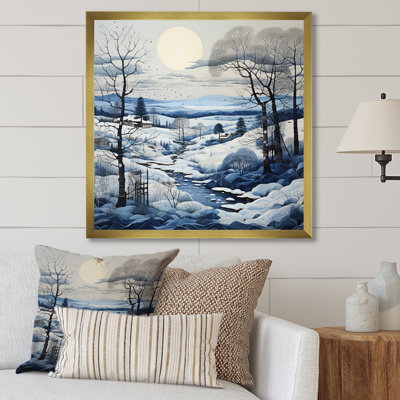Snow Winters Moon Solitude IV - Landscapes Wall Art Prints
