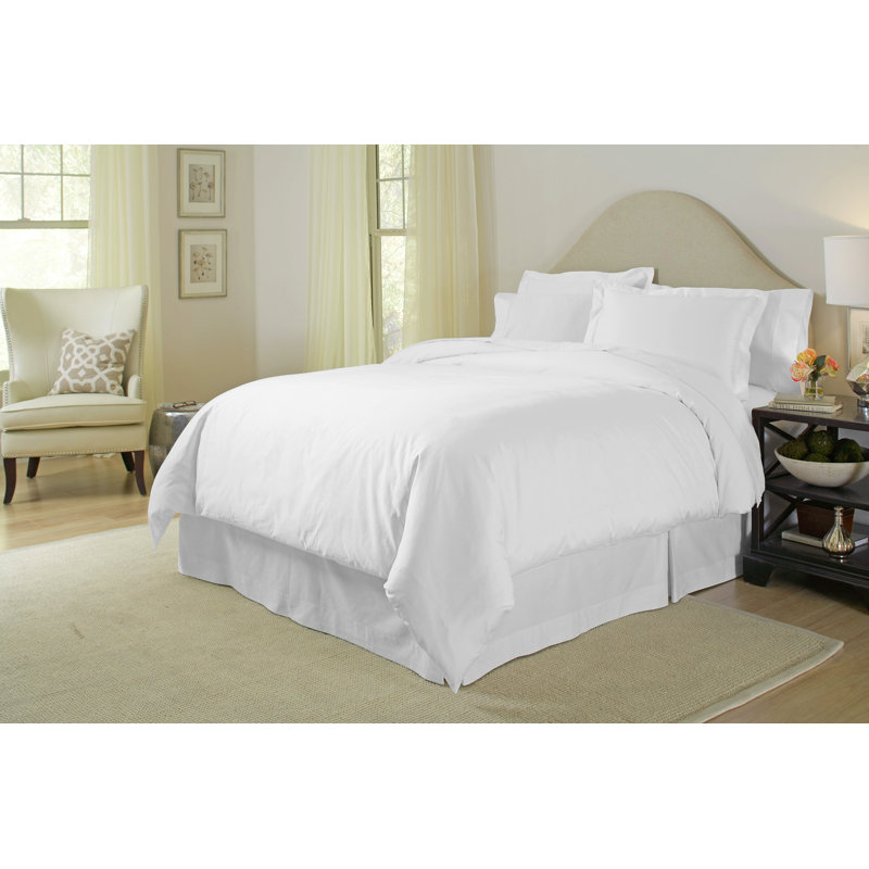 100% Cotton Sheet Set, Queen Sheet Set with 2 Pillowcases, White