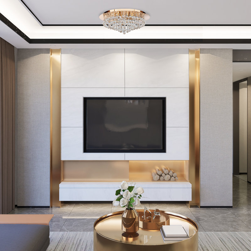 Kessler Glass Flush Mount, Gold