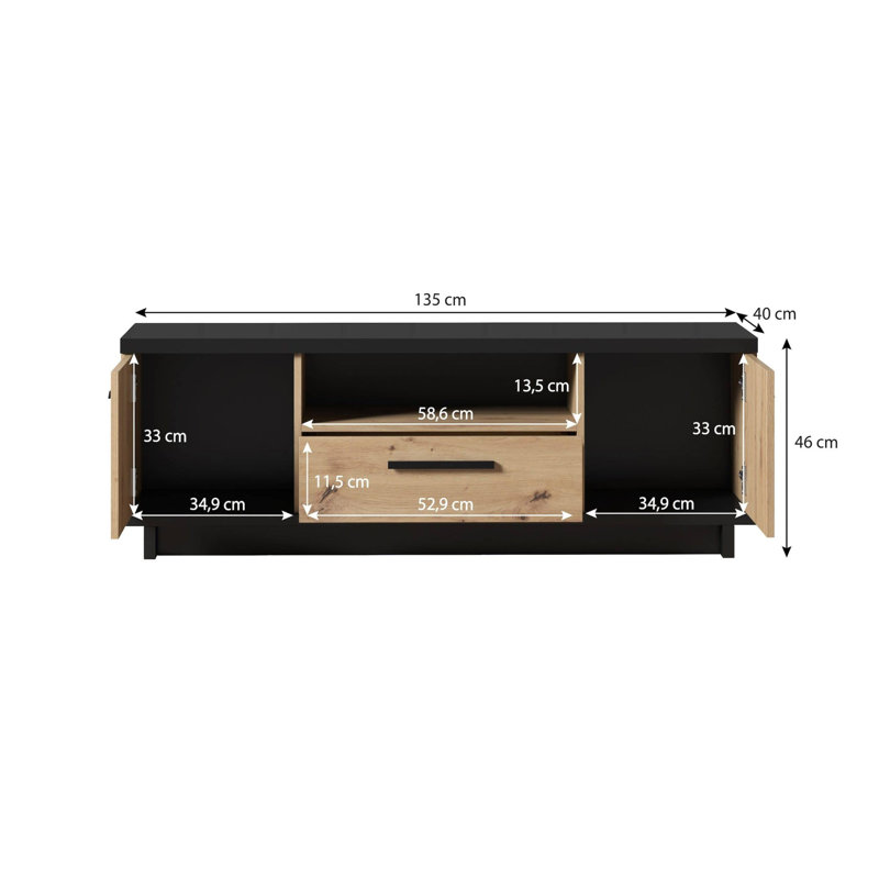 Ambrosino Unfinished TV Stand for TVs up to 88"
