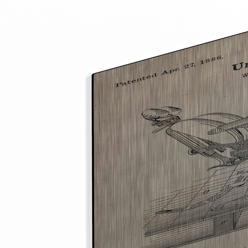 «Dentist Chair Blueprint Brevet Parchment», art mural, H 36 po x l 24 po