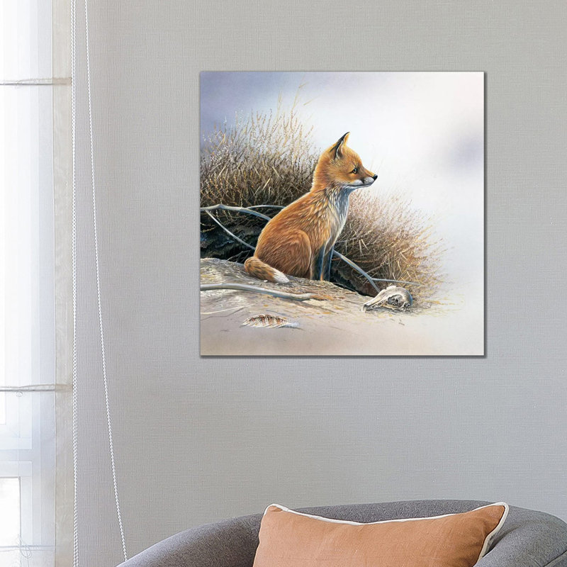 Little Fox by Jan Weenink - Wrapped Canvas Painting, 66.04cm H x 66.04cm W x 1.91cm D