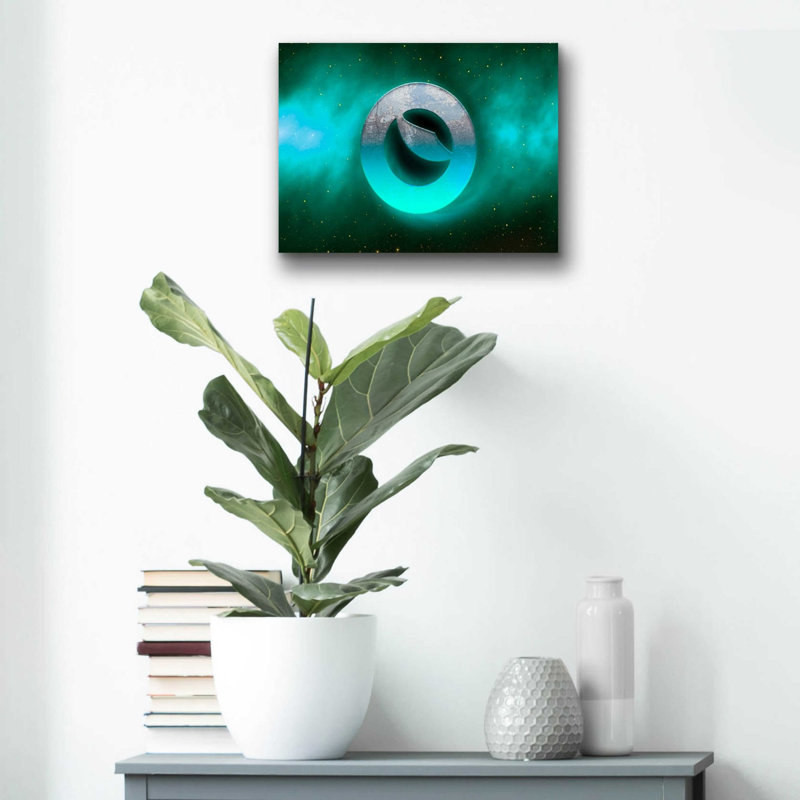 "Cosmic Crypto Luna" par Valentyn Artemenko, H 12 po x l 16 po x P 0,13 po