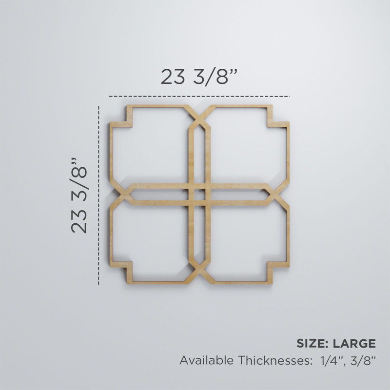 Panneaux muraux décoratifs Englewood, Hickory, H 23 3/8 po x l 23 3/8 po x P 1/4 po