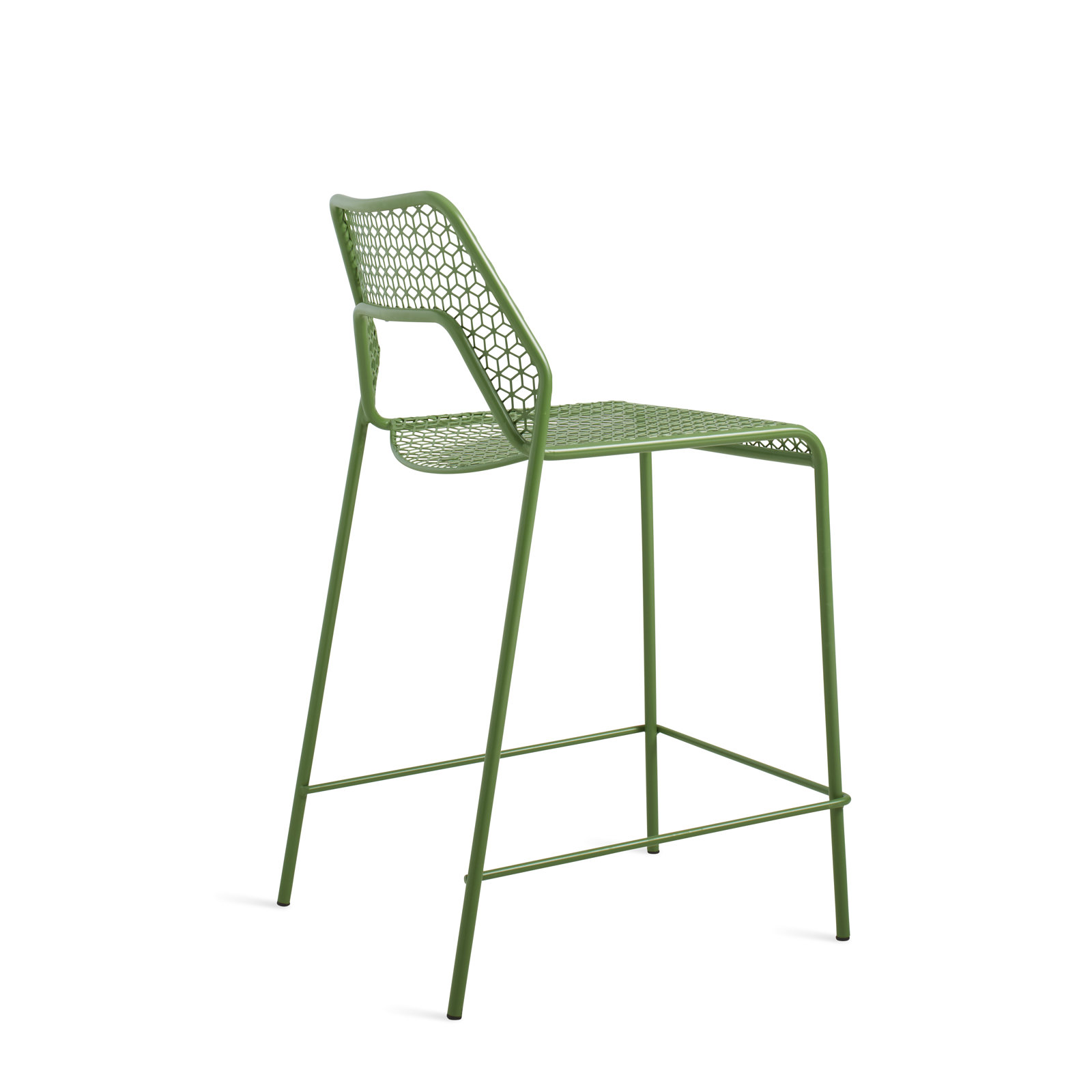 Hot Mesh Outdoor Bar Stool, Green, Counter Stool (24.4" Seat Height)