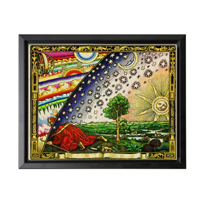 Flammarion gravant une carte de la terre