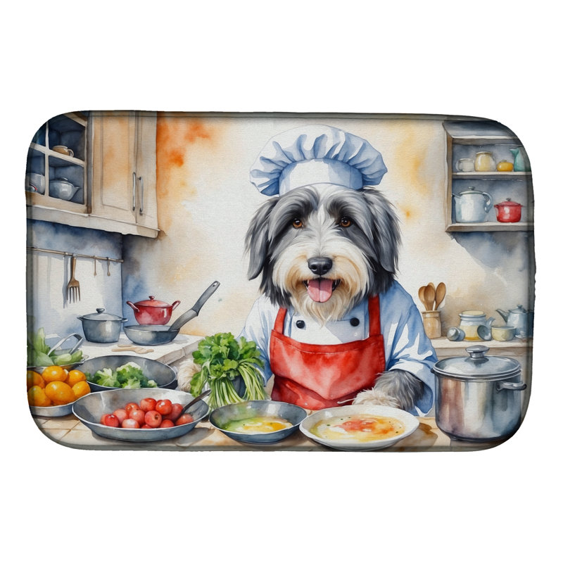 Tapis de vaisselle Beardy Collie The Chef