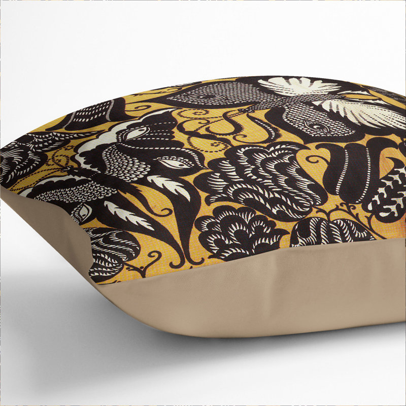 Butterfly Design Square Throw Cushion, Stone, 55cm H x 55cm W x 20cm D