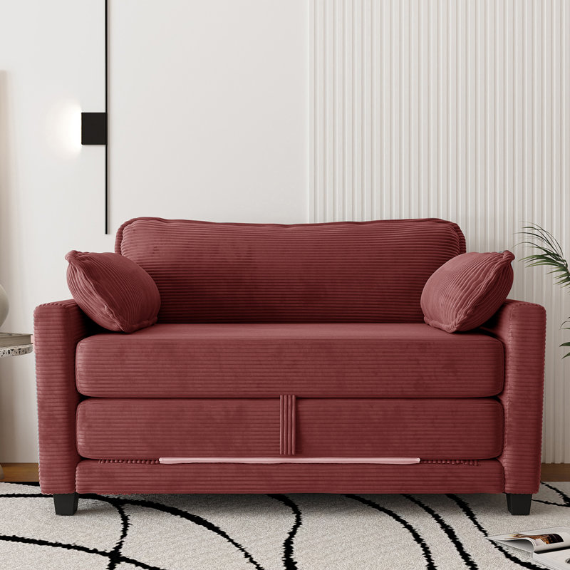 Fauteuil convertible 2-en-1 51 po, Rouge