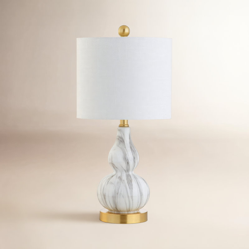 Lampe de table 20,5 "Galliano, Noir / blanc