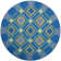 Tapis bleu crocheté à la main Bowden