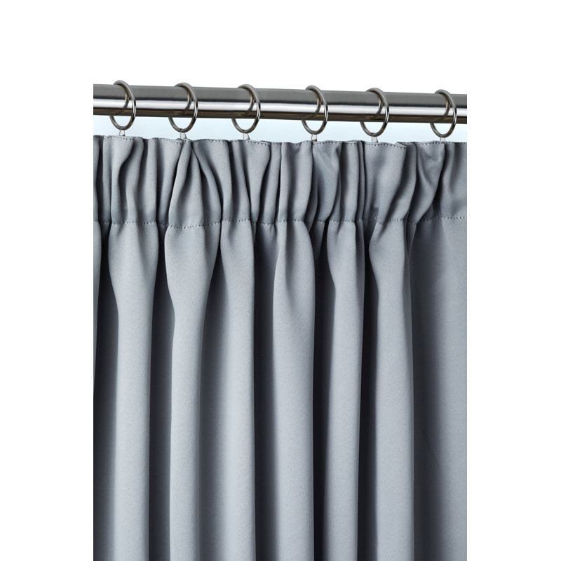 Cozine Blackout Curtain Pair, Silver Grey, 168 W x 183 D cm