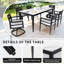 Table de salle à manger moderne et durable avec structure en aluminium, design en marbre grec pour patio