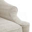 Fauteuil rembourré en tissu avec base ronde