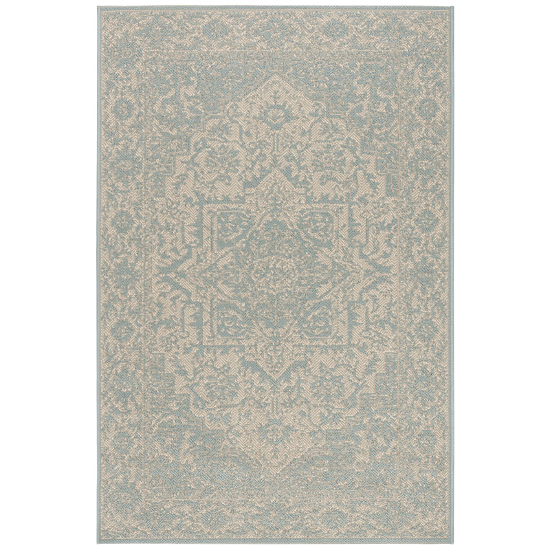 Kirkendall Geometric Hand Woven Indoor / Outdoor Area Rug, Rectangle 160 x 229 cm