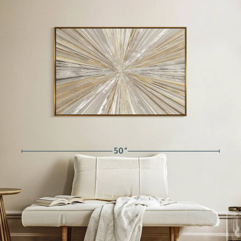 Lumière chatoyante, Cadre flottant doré, 40 po x 27 po