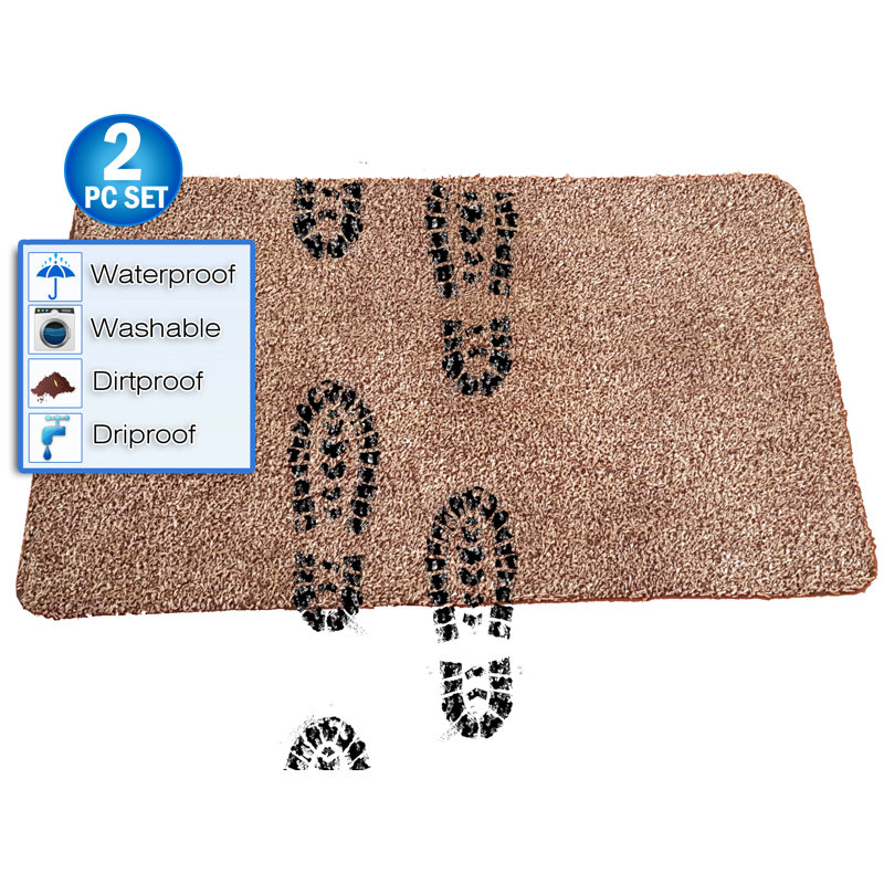Crisfield Non-Slip Indoor Doormat, Beige