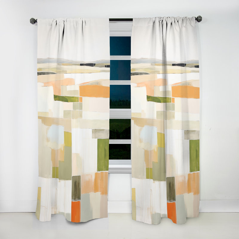Gurkeerat - Rideau Meadow - Rideau obscurcissant sans motif - 1 panneau, L 52 po x L 95 po