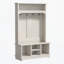 Portemanteau avec rangement pour chaussures, portemanteau avec banc à chaussures, 4 casiers à chaussures, rangement à 1 niveau, banc d'entrée 3 en 1 pour vestibule, chambre à coucher, salon-129935297
