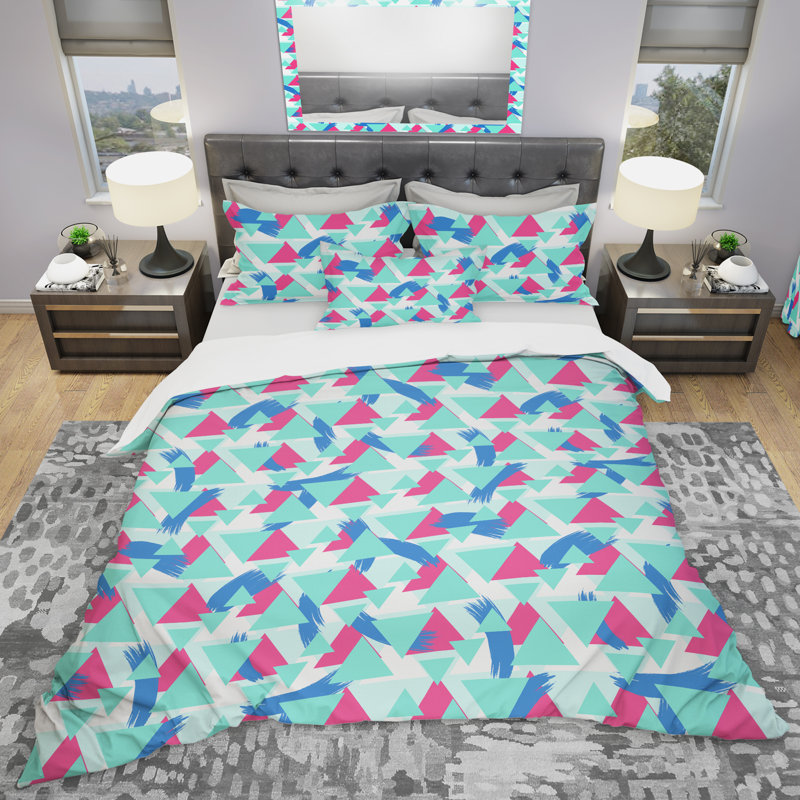 Ensemble de housse de couette moderne, Housse de couette très grand + 2 taies décoratives