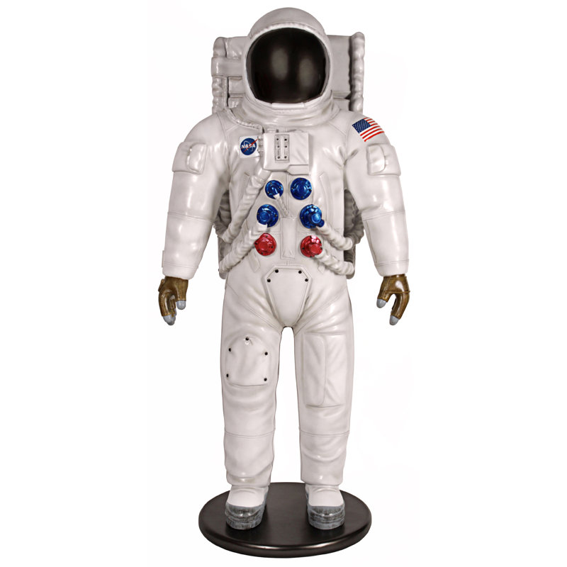Statue d'astronaute homme sur la lune