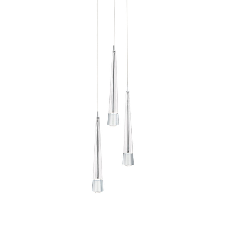 Quill Round Multi-Light 4-CCT Pendant, Chrome