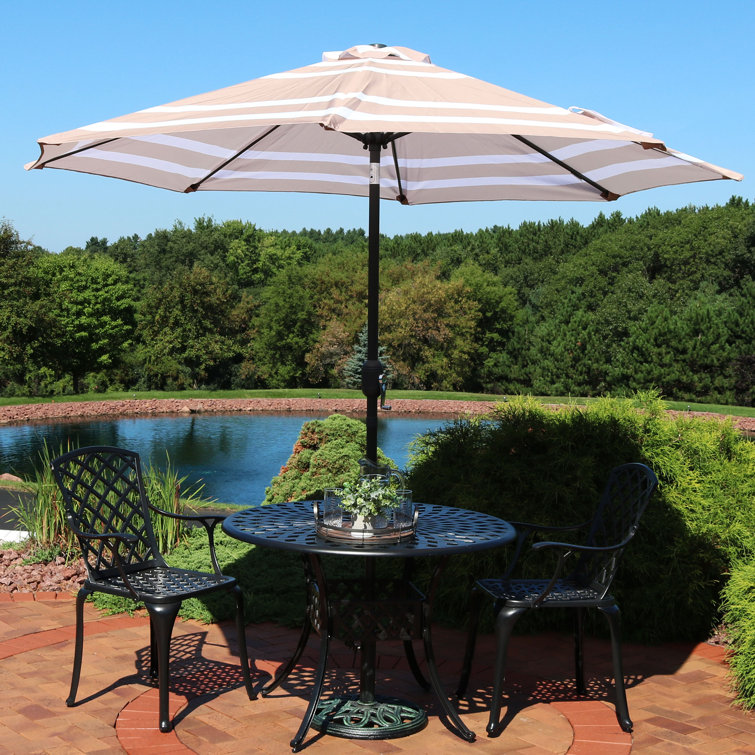 Haney 9' Octagon Market Umbrella with Push-Button Tilt