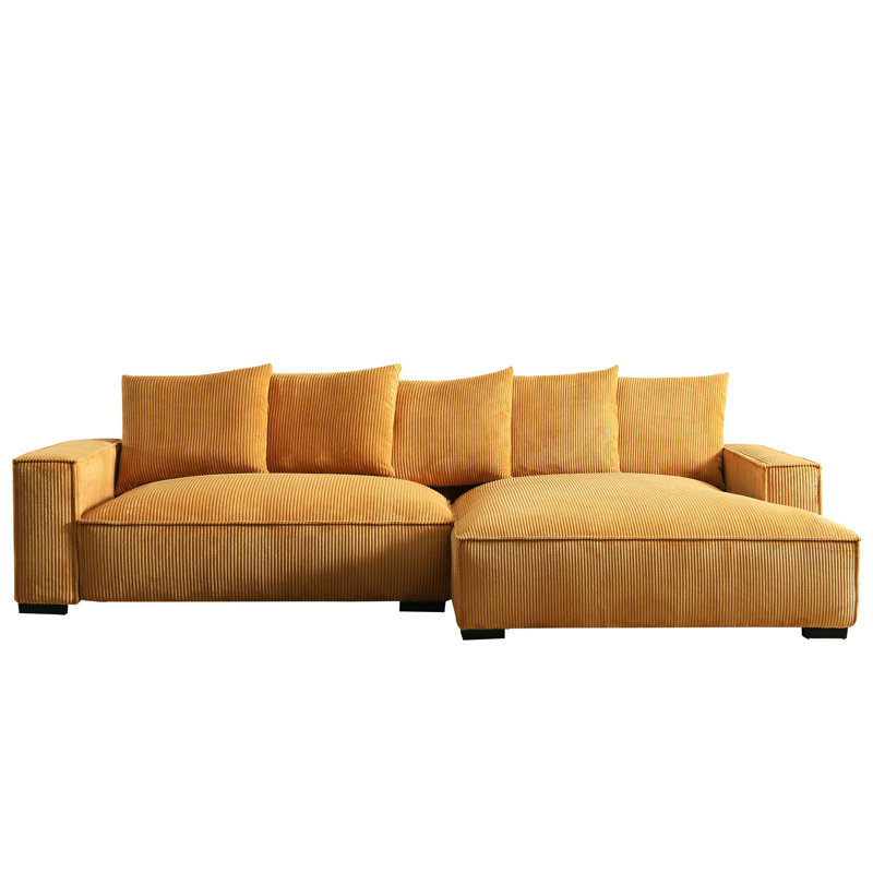 Oversized sectional, Right Hand Facing, Ginger Corduroy