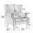 Duward Upholstered Black Faux Leather Wingback Accent Chair with Nailhead Trim-291522225