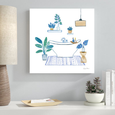 " Relax II Tan " by Farida Zaman Painting Print
