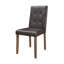 Ensemble de 2 chaises d'appoint avec dossier et siège en similicuir