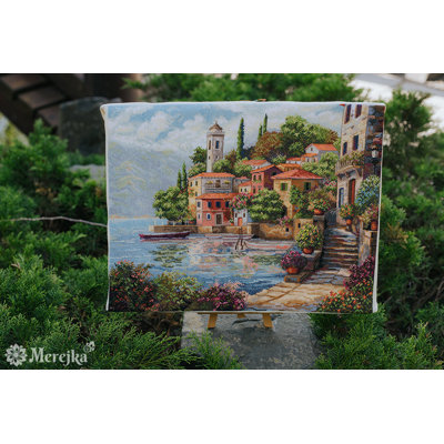 Trousse de broderie au point de croix comptée « Jardins côtiers » de Merejka K-297