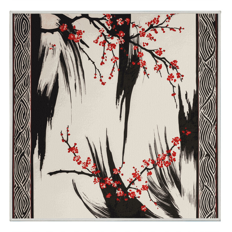 Tapis Scarlet Branches, Carré 3 pi