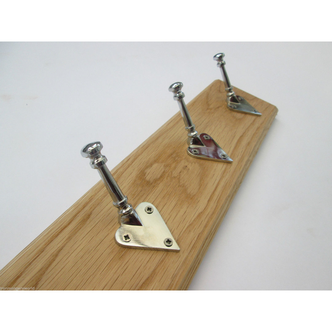 Solid Wood 4 - Hook Wall Mounted Coat Rack
