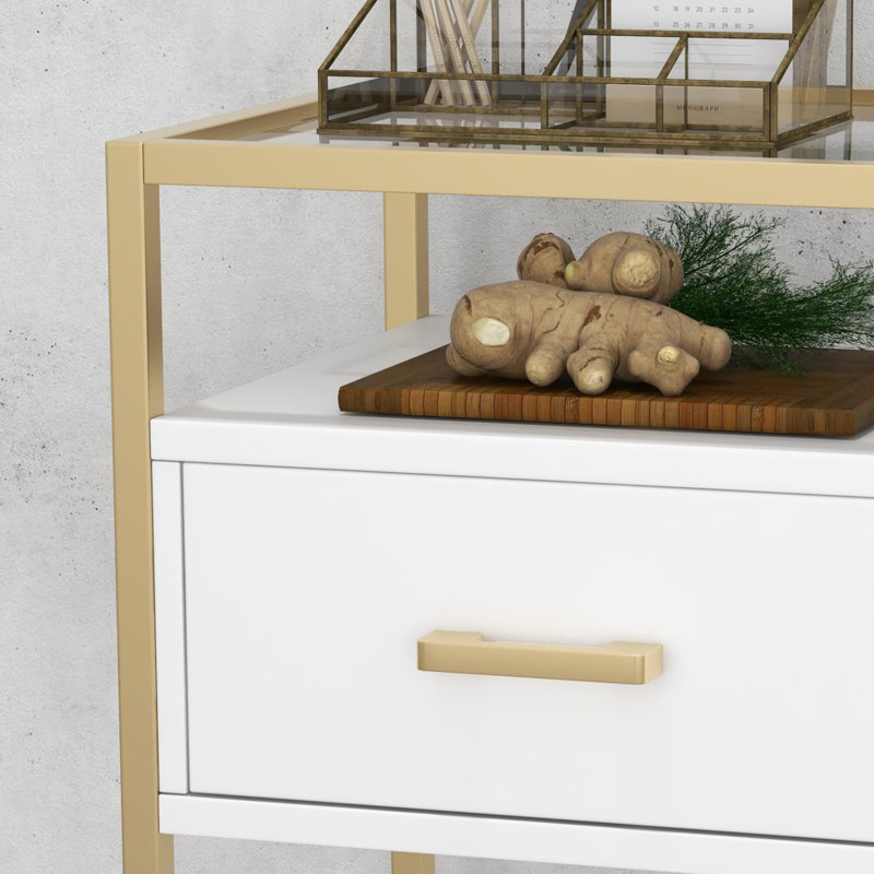 Coffee Table, White/Gold