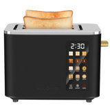2 Slice Toaster,Touchscreen Stainless Steel Toaster,6 Bread and Toning Options,Timer,Removable Crumb Tray,900W