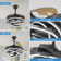 Elfred 42'' Modern DIY Shape Ceiling Fan with Lights, 6-Speed DC Motor Dimmable LED Ceiling Fan