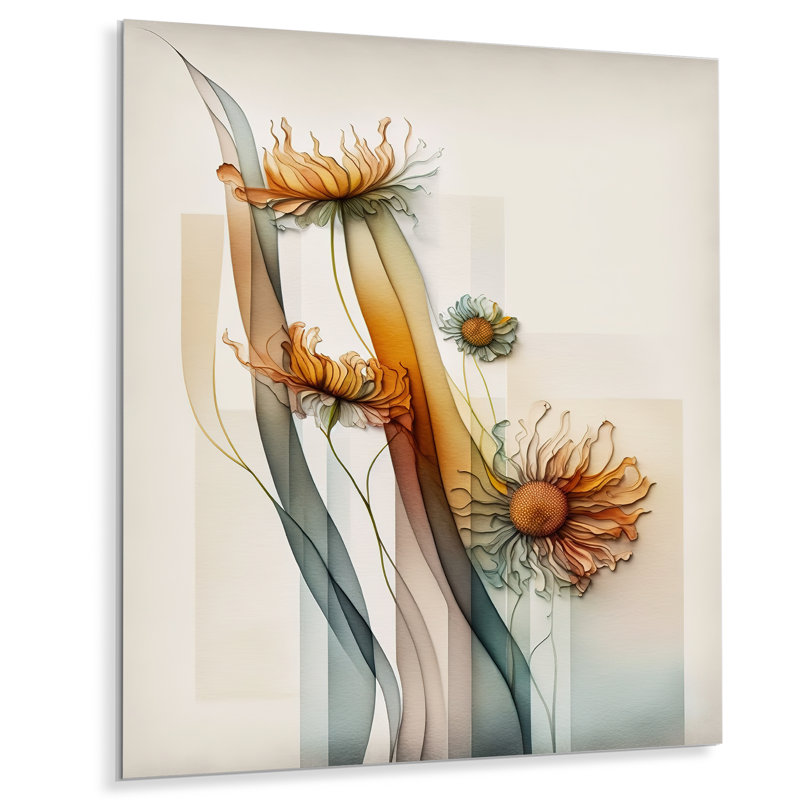 Orange Daisy Flowers Hyperrealistic III " Orange Daisy Flowers Hyperrealistic III ", 32" H x 24" W x 1" D