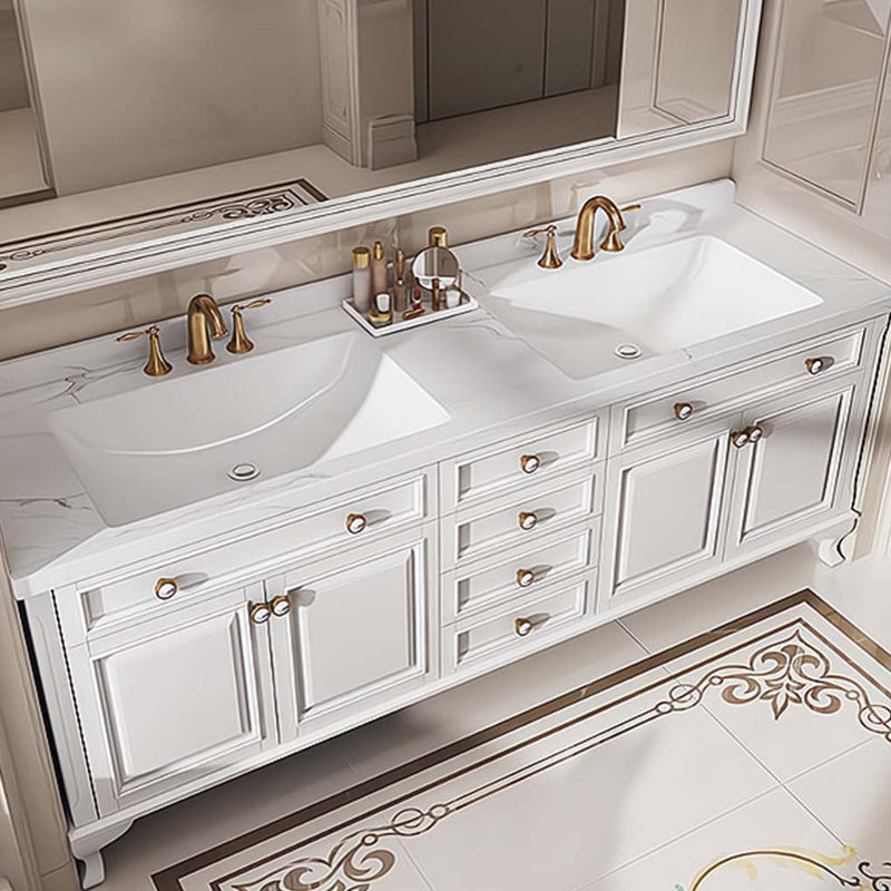 Meuble-lavabo à grande capacité de style français