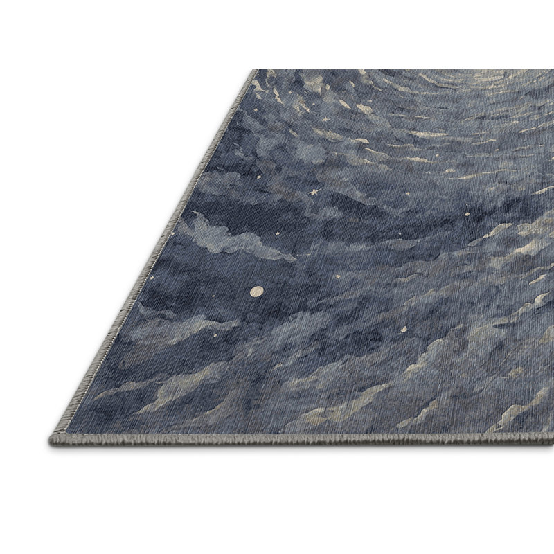 Tapis gris lavable à la machine, Carré 3 pi