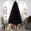 Arbre de Noël artificiel noir pré-éclairé-390055367