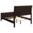 Cappuccino And Black Upholstered Eastern Panel Bed