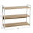 Jamestown Wide 3 Shelf Open Storage Bookshelf in Grain and Metal Frame Coastal Oak Rustic-1519164326