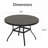 Outdoor Round Dining Table For 4 - 6 People, All Weather Steel With Umbrella Hole, Black Modern Design Lawn And Poolside Patio Table, 40.6"x40.6" Dimensions, Steel, Suitable Garden Deck-2030926462-2037684696