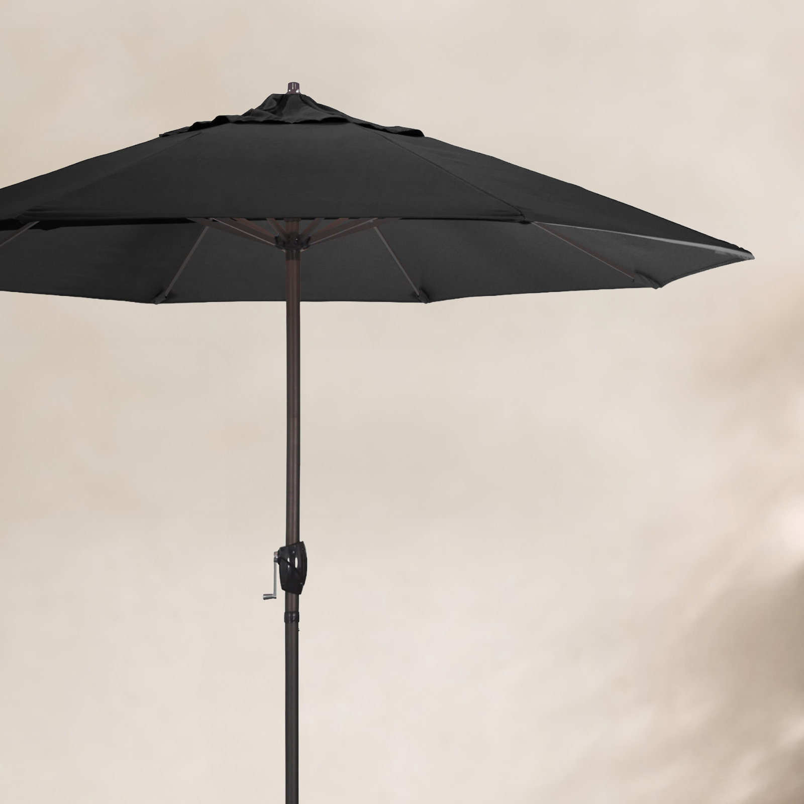 108'' Outdoor Umbrella, Black - Pacifica
