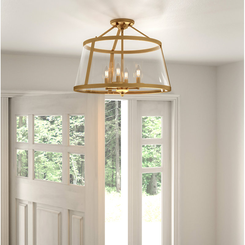 Axton Glass Semi Flush Mount