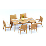 Atnas Outdoor 7 - Piece Teak Dining Set